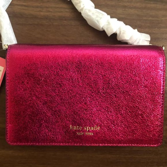 kate spade Handbags - Kate Spade Spencer Metallic Chain Wallet - NWT